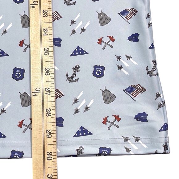 Smith & Quinn Custom Polo Shirt LS Men’s XL Blue Armed Forces Police Fire Print - Picture 7 of 11